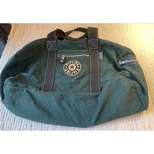Kipling Vintage Nylon 22"  X 12" Tote Duffle Dark Green SEE DESCRIPTION